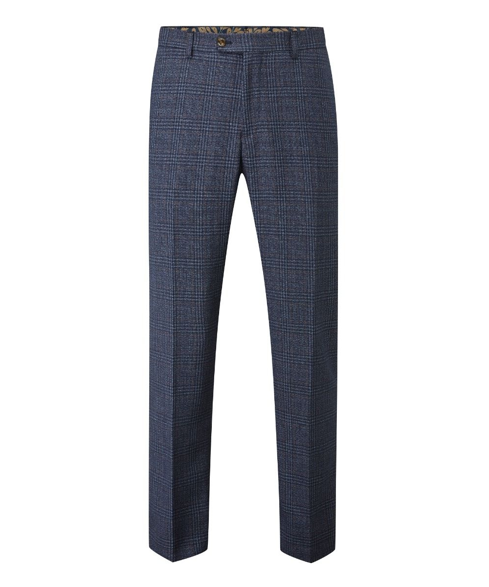 skopes woolf checked trouser navy