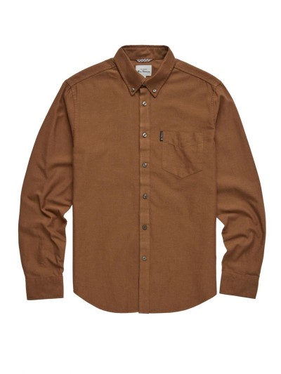 Ben Sherman 0065094 Signature Organic Oxford Long Sleeve Shirt Orange