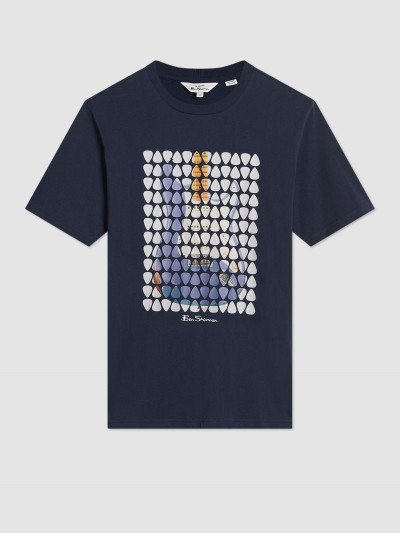 Ben Sherman 0074533 Plectrum Art T-Shirt Navy