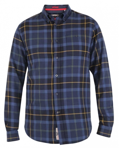 d555 long sleeved flannel shirt navy
