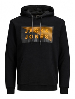 jack & jones shawn logo hoodie black