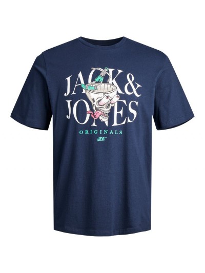Jack & Jones Skull Print T-Shirt Navy