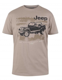 d555 wolverton jeep printed t-shirt taupe