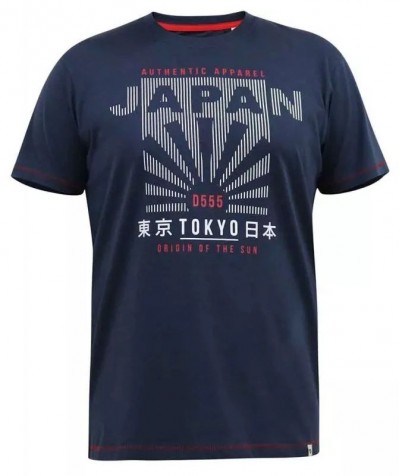 D555 Berkley Japan Sunrise Printed T-Shirt Navy