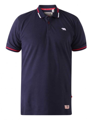 D555 611205 Sloane Pique Polo Shirt With Chest Embroidery Navy