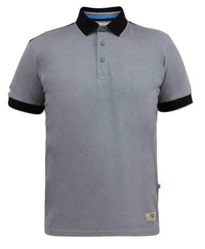 D555 Prinstead Pique Polo Shirt Grey