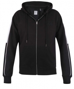 d555 couture zip through hoodie with sleeve and shoulder contrast colour panel