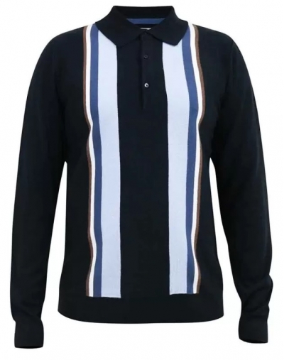 d555 801400 darley long sleeve kitted polo navy