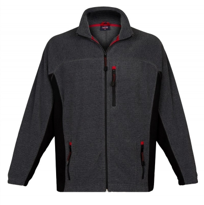 espionage fl029 textured fleece jacket charcoal