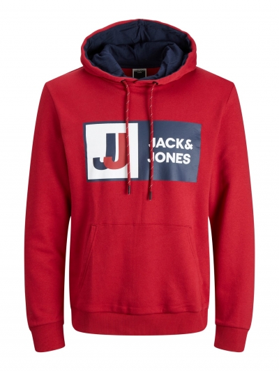 jack & jones logan hoodie chilli pepper red