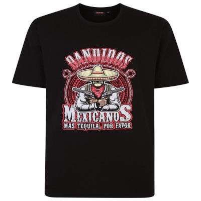 espionage t377 bandidos tequila print t-shirt black