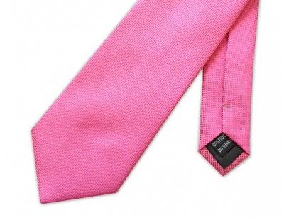 Kensington DF0528/1 Extra Long Plain Bright Pink Tie