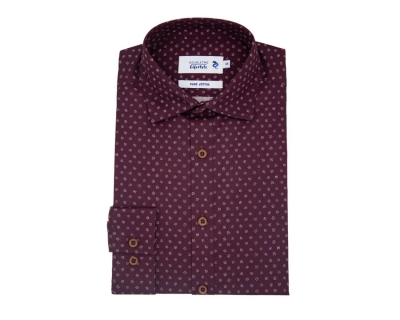 double two dtls1177 long sleeve shirt burgundy