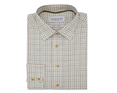 Double Two GS4030A Tattersall Check Warm Handle Shirt Green