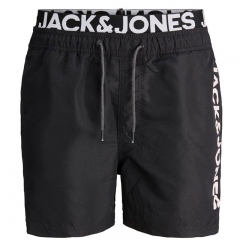 jack & jones bali logo swim shorts black