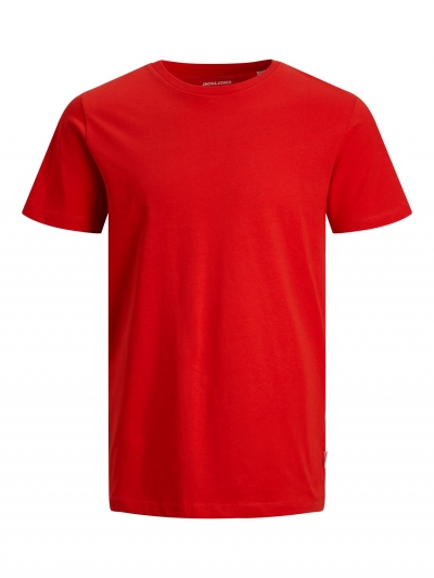 jack & jones organic plain t shirt true red