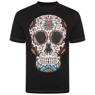 Kam KBS 5705 Skull Print T-Shirt Black