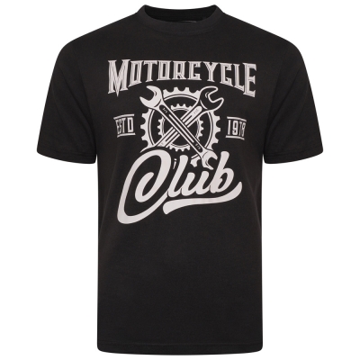 kam kbs 5712 motorcycle print t-shirt black 