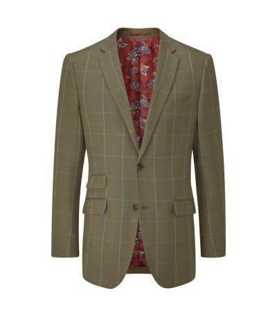 Skopes Lonmore Checked Suit Jacket Lovat