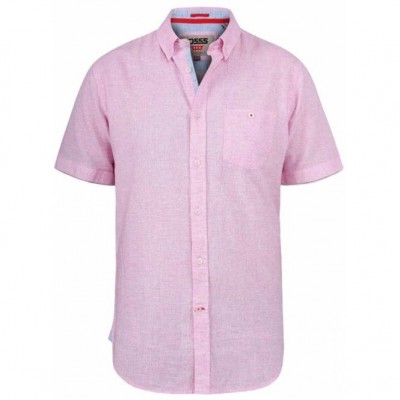 D555 Stratford Short Sleeved Button Down Shirt Pink