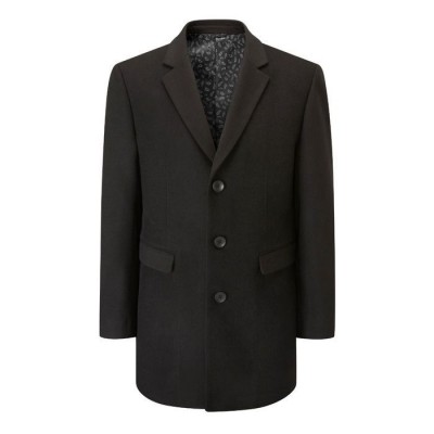 Skopes Stratford Wool Blend Crombie Coat Black